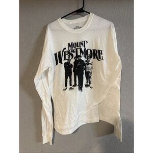 Mount Westmore Shirt Mens Medium White Long Sleeve Crewneck Official Cotton